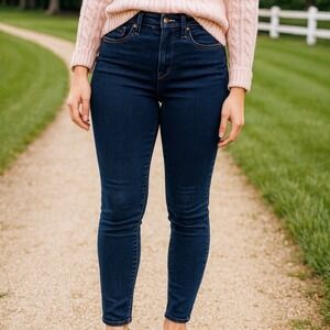 Gap Curvy True Skinny Jeans Dark Wash ‎ high rise ankle cropped Women's Size 29